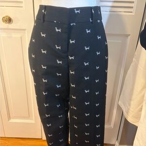 LOFT Black Pants with White Pattern